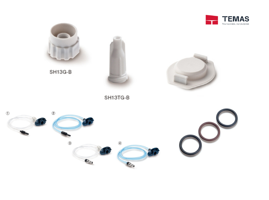 SYRINGE ACCESSORIES: TIP CAP, END CAP, SYRINGE ADAPTER, REPLACEMENT O-RING SAN-EI TECH